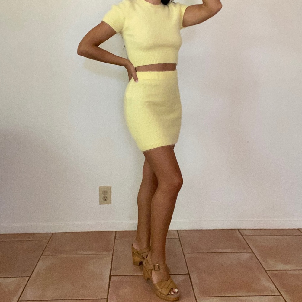 Yellow Fuzzy Matching Set